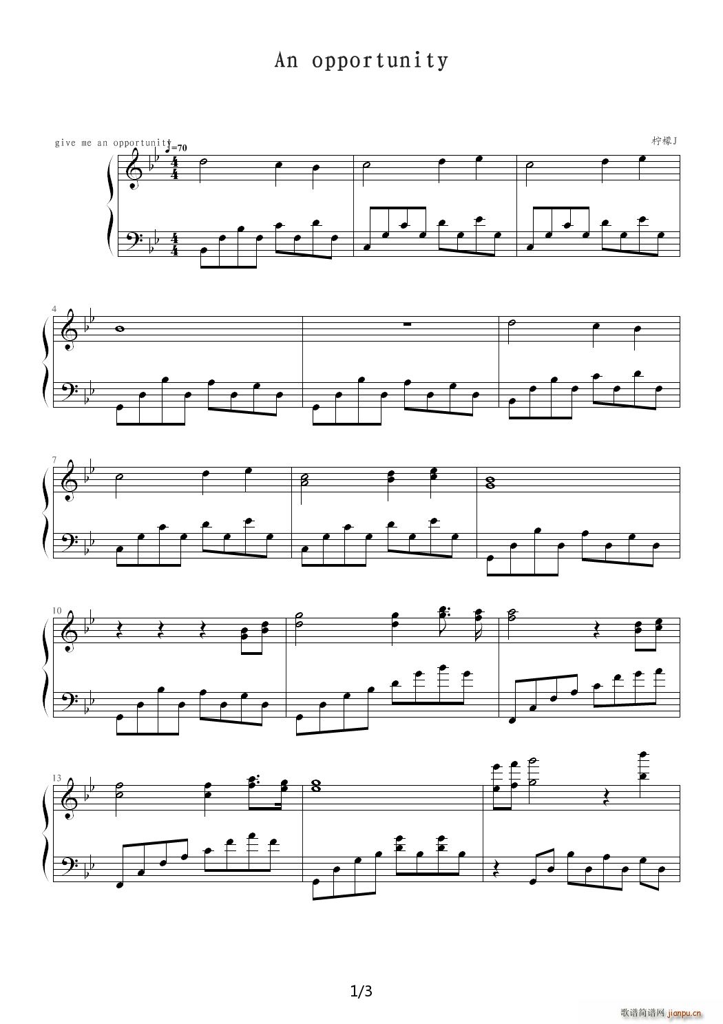 An opportunity ��B�{(����V)1