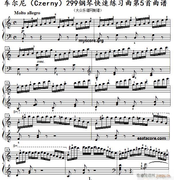 ܇(ch��)���� ��ٿ��پ����� Czerny 299 ��5�� ��������ʾ(����V)1