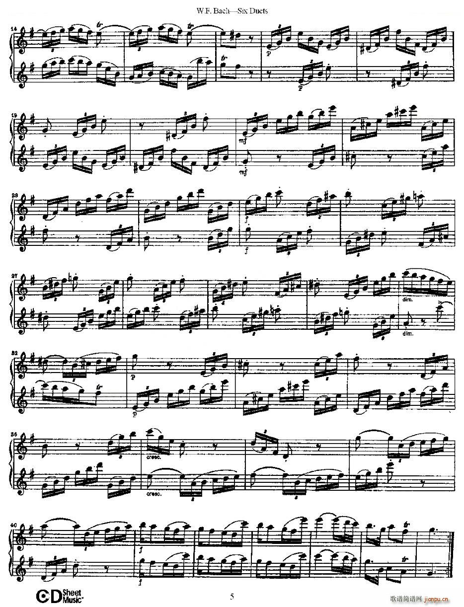 Six Duets ֮һ ���׶����ྚ���� �~��(���V)5