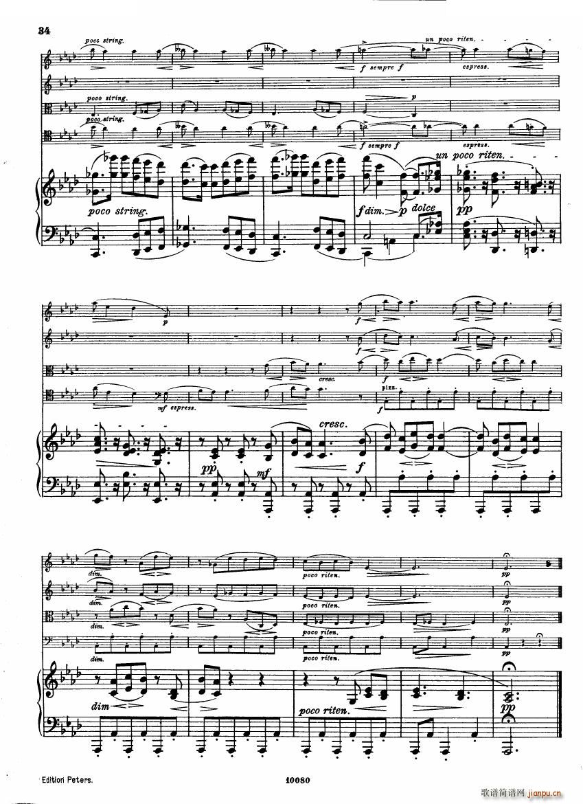 Brahms op 34 Piano Quintet f minor score һ(����V)33