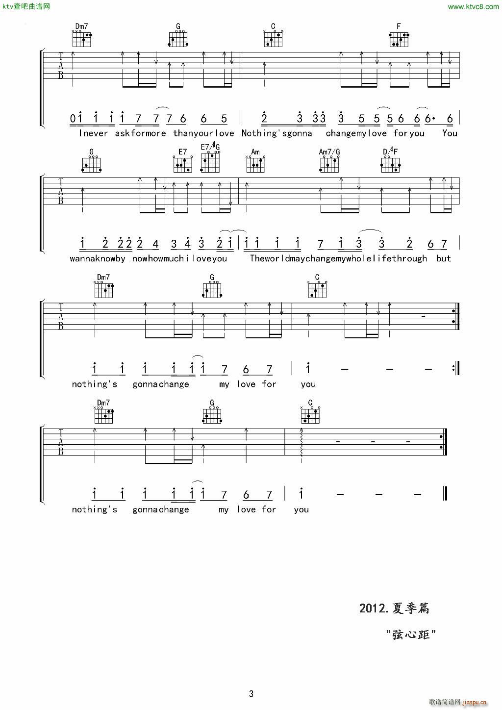 Nothing s gonna change my love for you ����(�����V)3