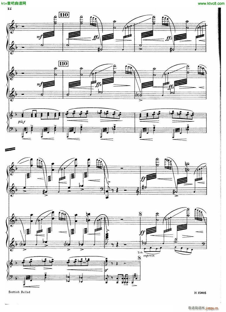 Britten Scottish Ballad op 26 arr for 2 pianos(����V)13