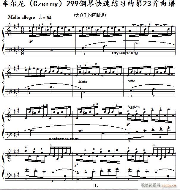 ܇(ch��)���� ��ٿ��پ����� Czerny 299 ��23�� ��������ʾ(����V)1