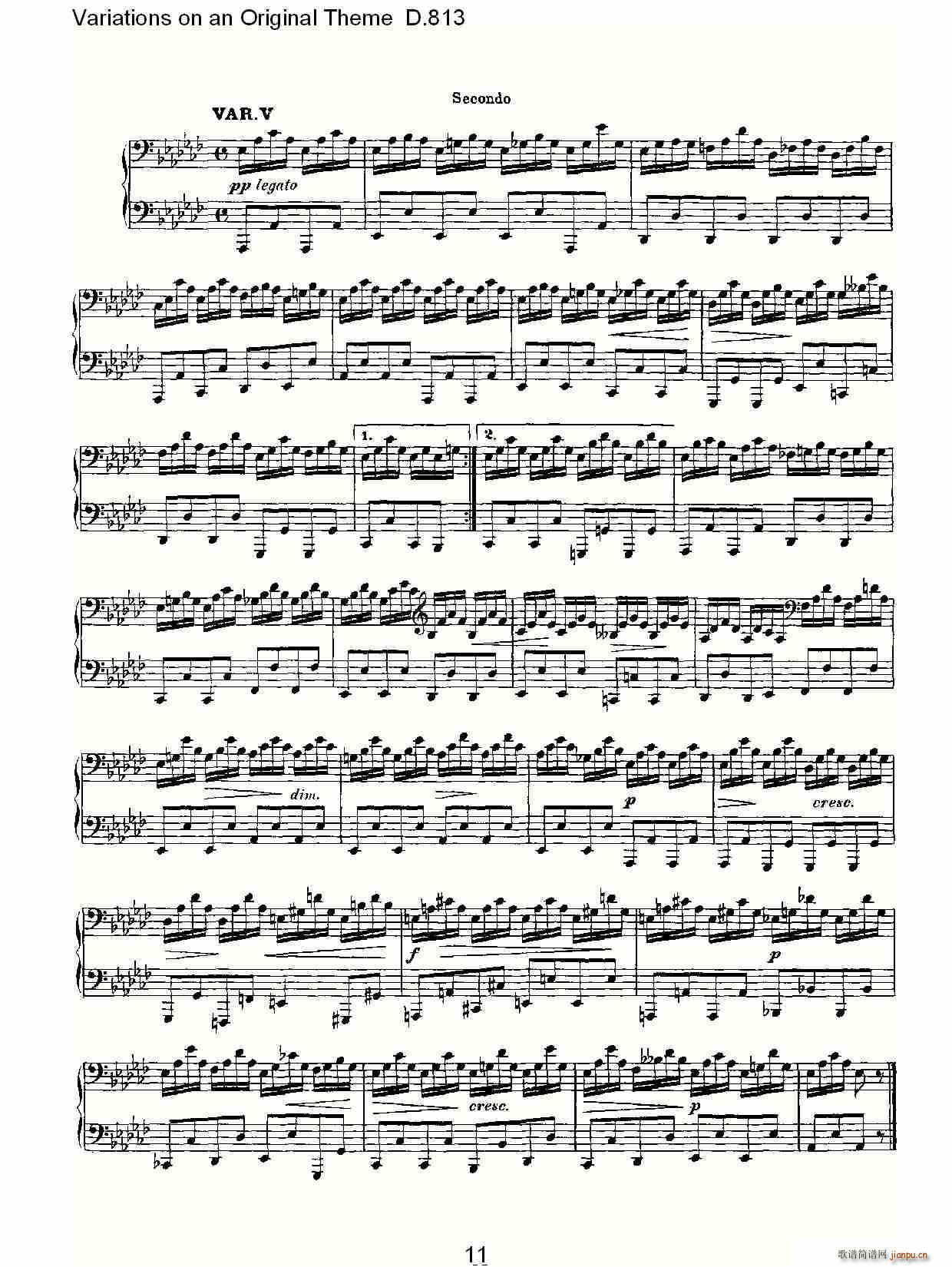 Variations on an Original Theme D.813(ʮ�ּ�����)11