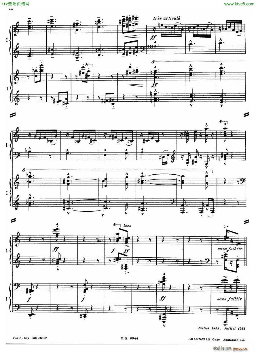 Auric Partita for two pianos(����V)40