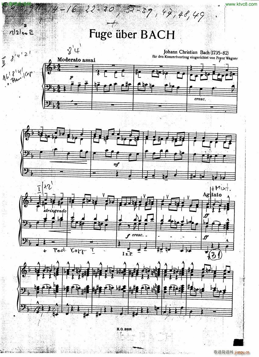 Bach JC Fugue F major on B A C H for organ(����V)1