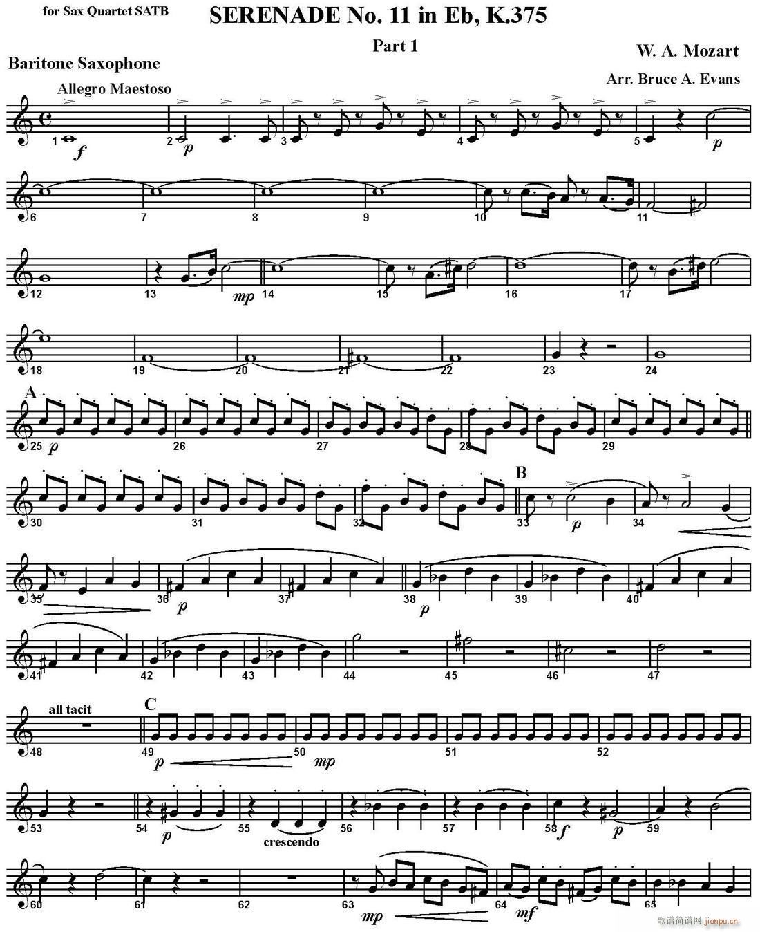 SERENADE No 11 in Eb K 375 Part 1 ������ �ϵ����_��˹(���V)1