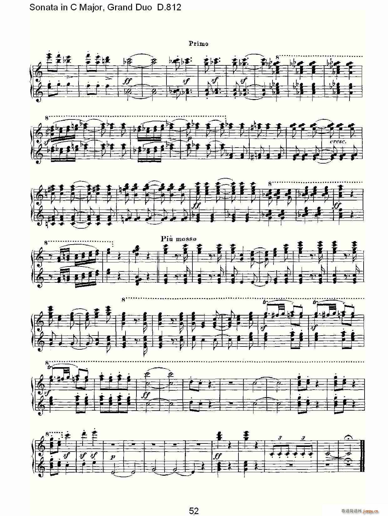 Sonata in C Major, Grand Duo D.812(���V)22