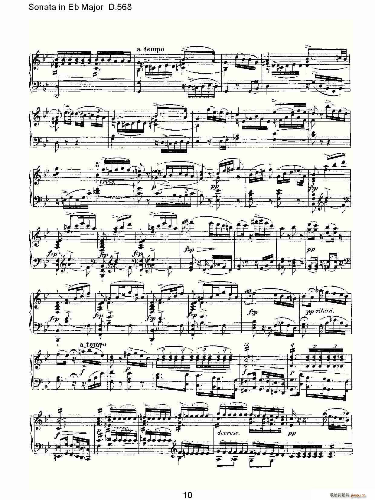 Sonata in Eb Major D.568(ʮ�ּ�����)10