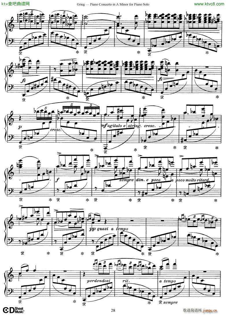 Grieg Piano Concerto solo arr 2 byGrieg(����V)28
