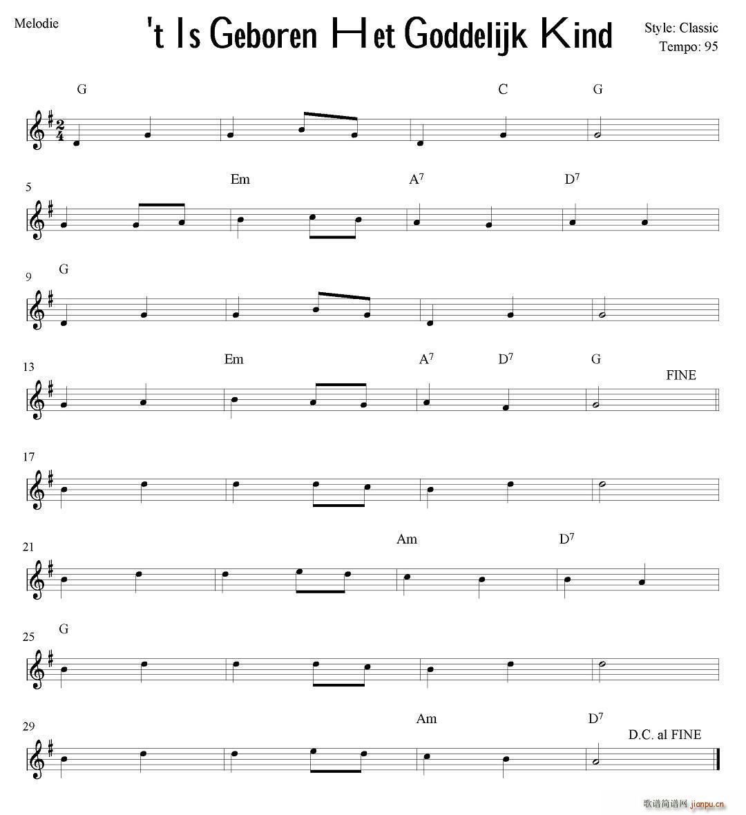 t Is Geboren Het Goddelijk Kind(������V)1