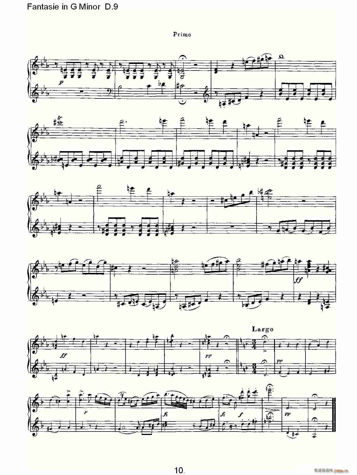 Fantasie in G Minor D.9(ʮ�ּ�����)10