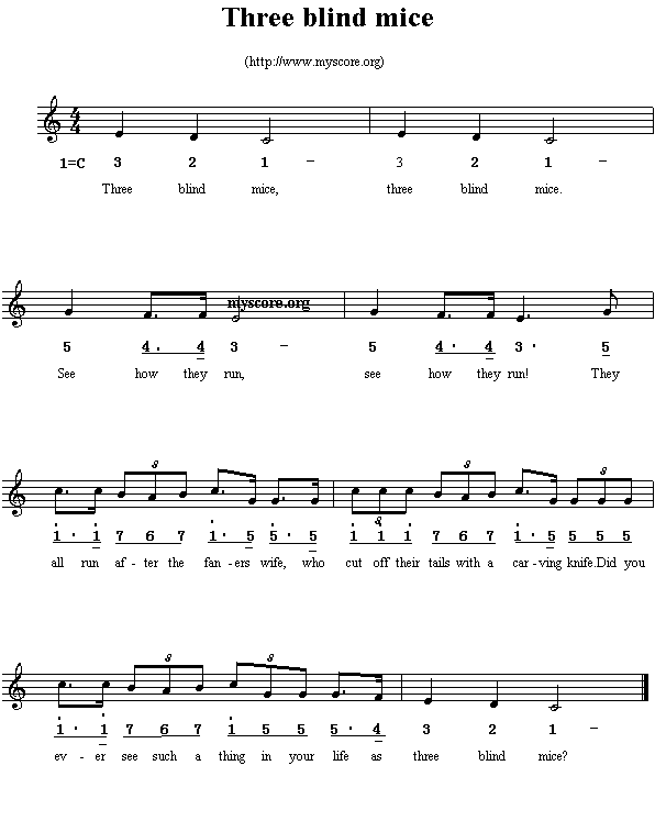 Ӣ�ă��裺Threeblindmice(����)1