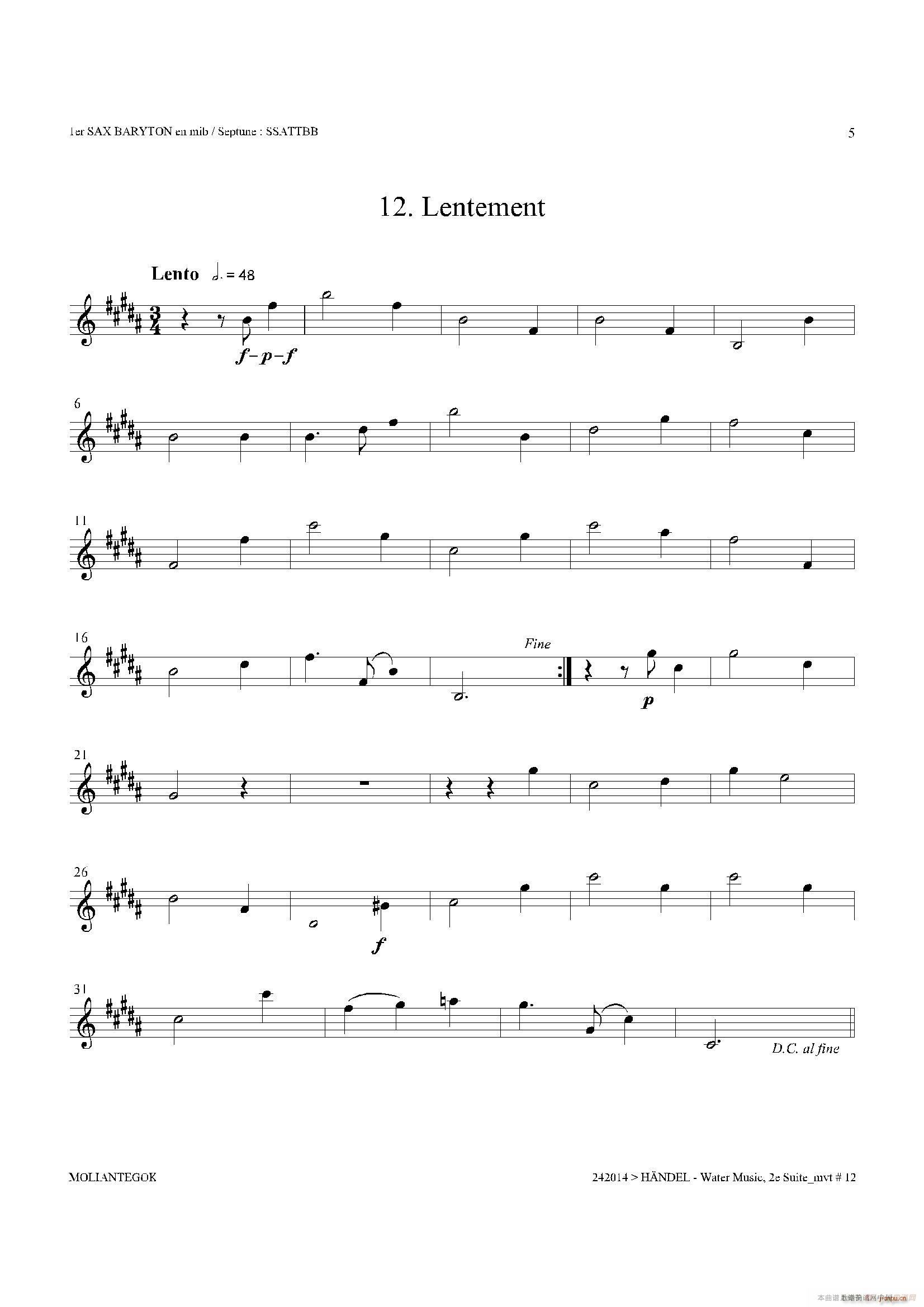 Water Music HWV 349 No 2 ��һ�ϵ����_��˹(ʮ�ּ�����)5