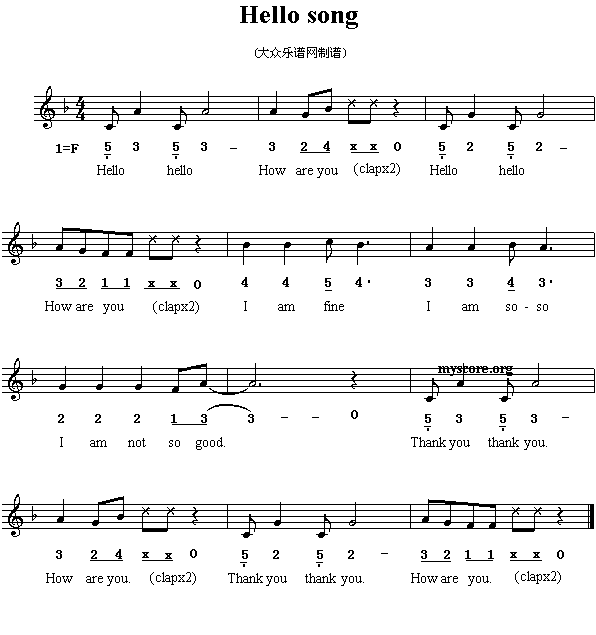 Ӣ�ă��裺Hellosong(����)1