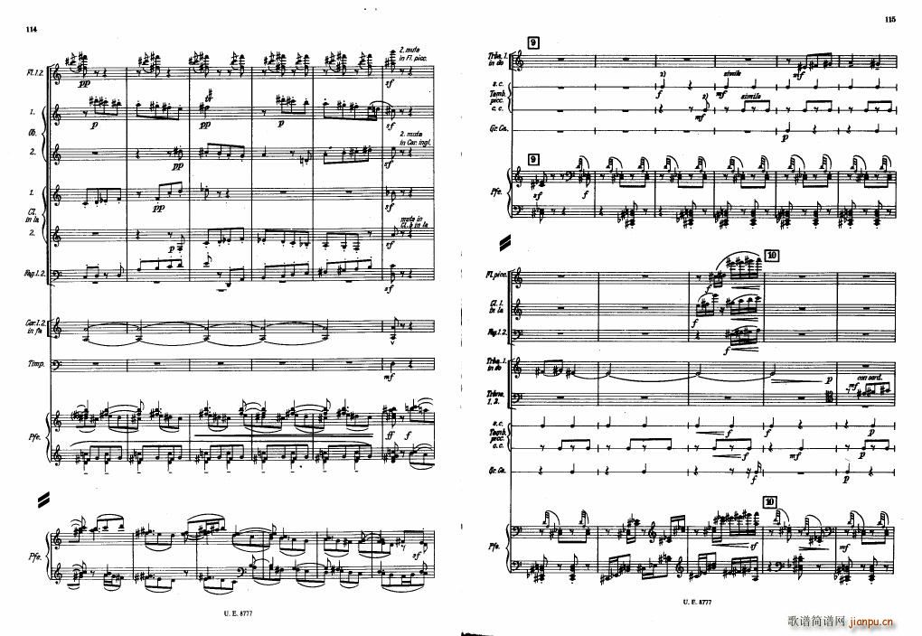 Bartok SZ 83 Piano Concerto No1 Full Score ��(����V)17