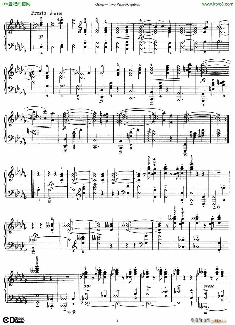 Grieg Two Valses Caprices(����V)3
