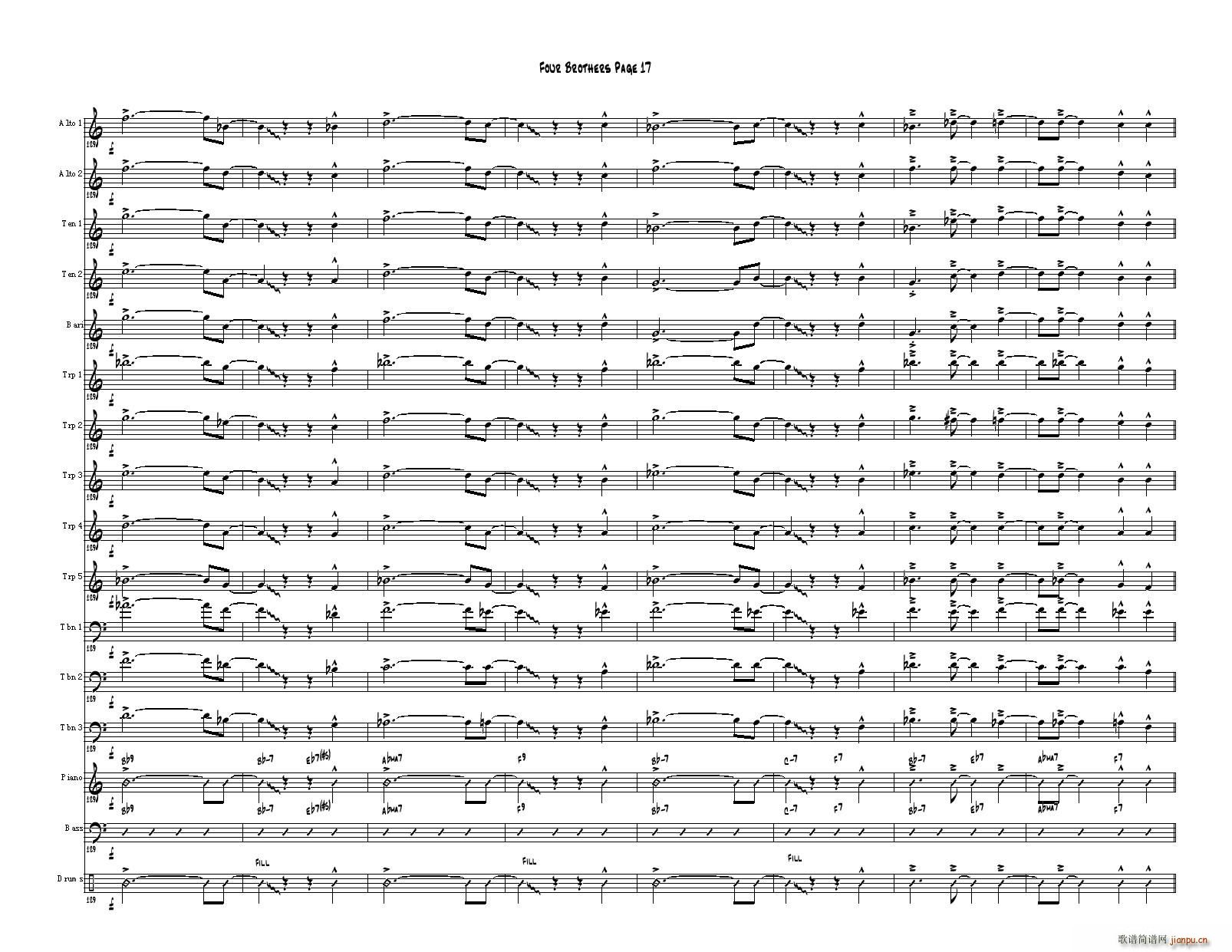 Four Brothers Big Band score(���V)17