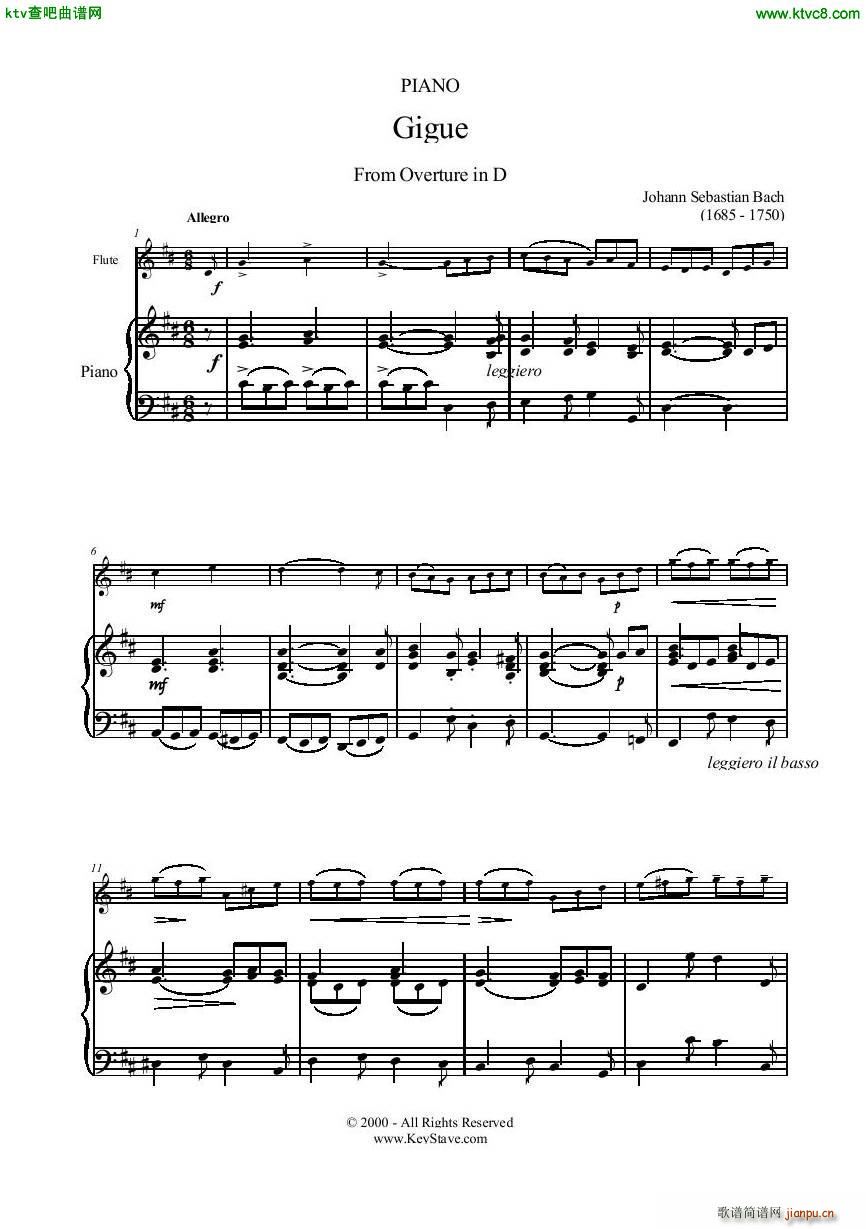 Bach Gigue Flute piano(����V)1