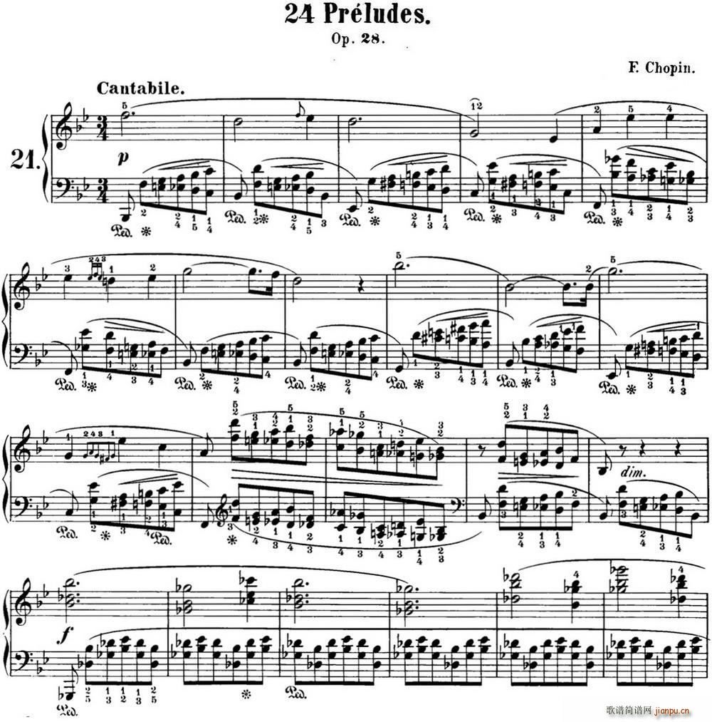 Ф�� 24�����ǰ���� Op 28 No 21 ��B���{(����V)1