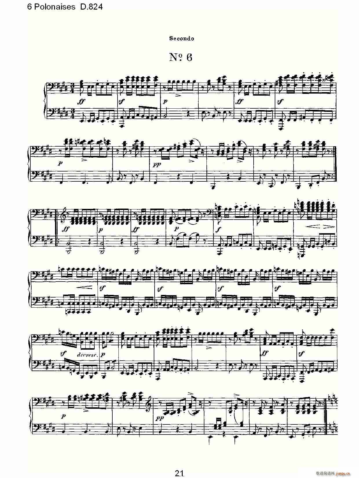 6 Polonaises D.824(ʮ�ּ�����)21