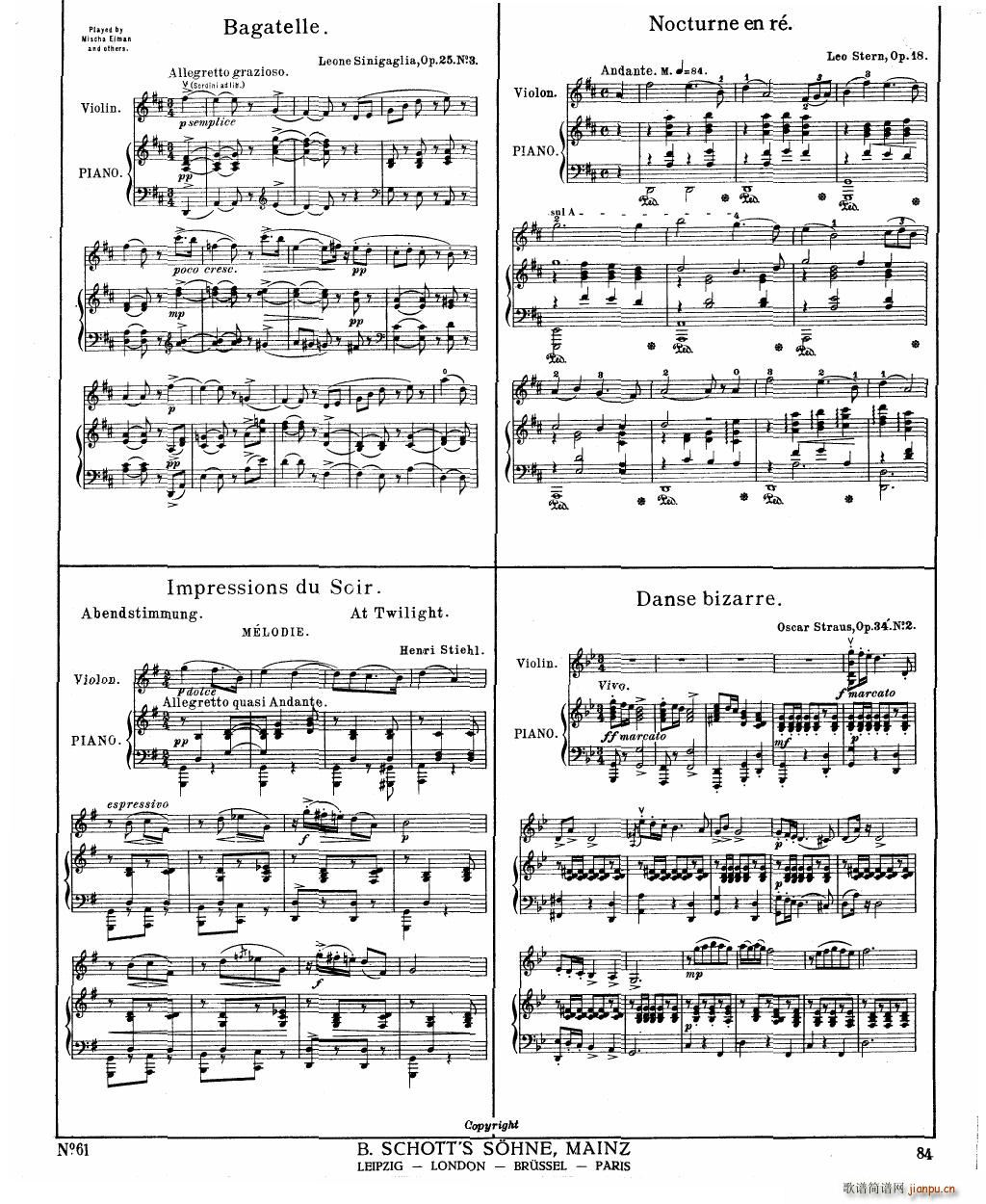 Bowen Humoresque for violin and piano(����V)15