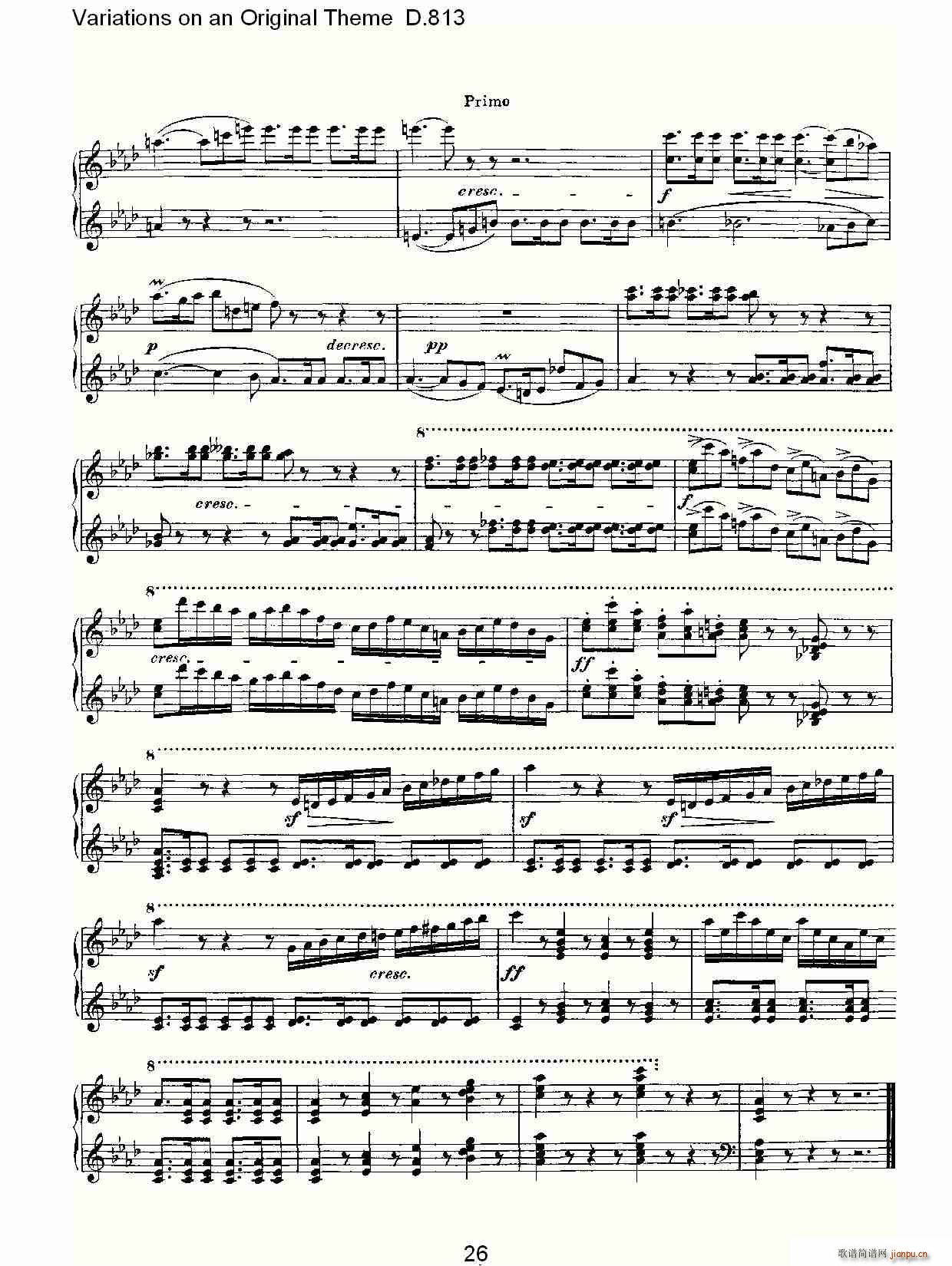 Variations on an Original Theme D.813(ʮ�ּ�����)26