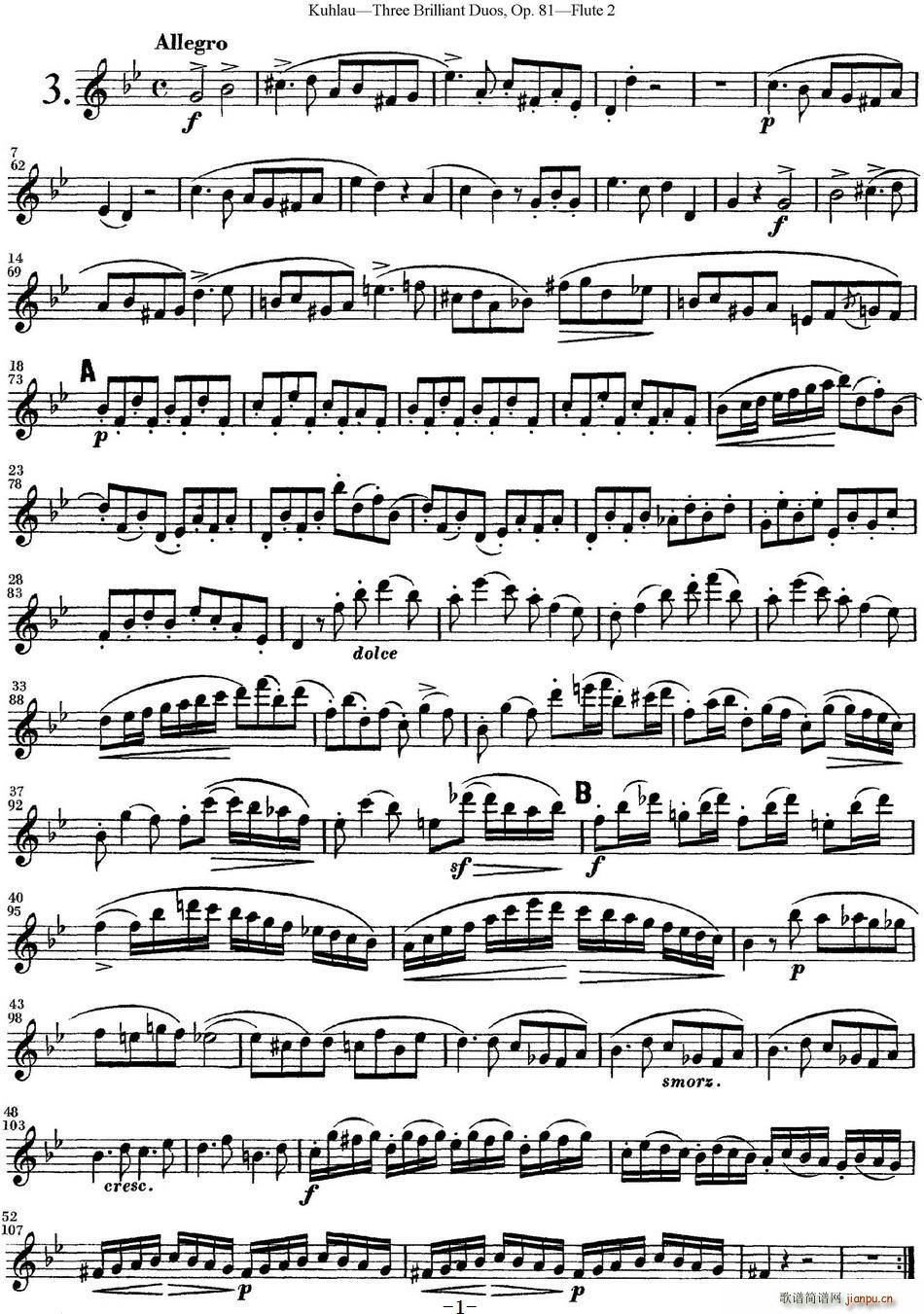 ����L(ch��ng)�Ѷ����ྚ������OP 81 Flute 2 NO 3(�Ѻ��V)1