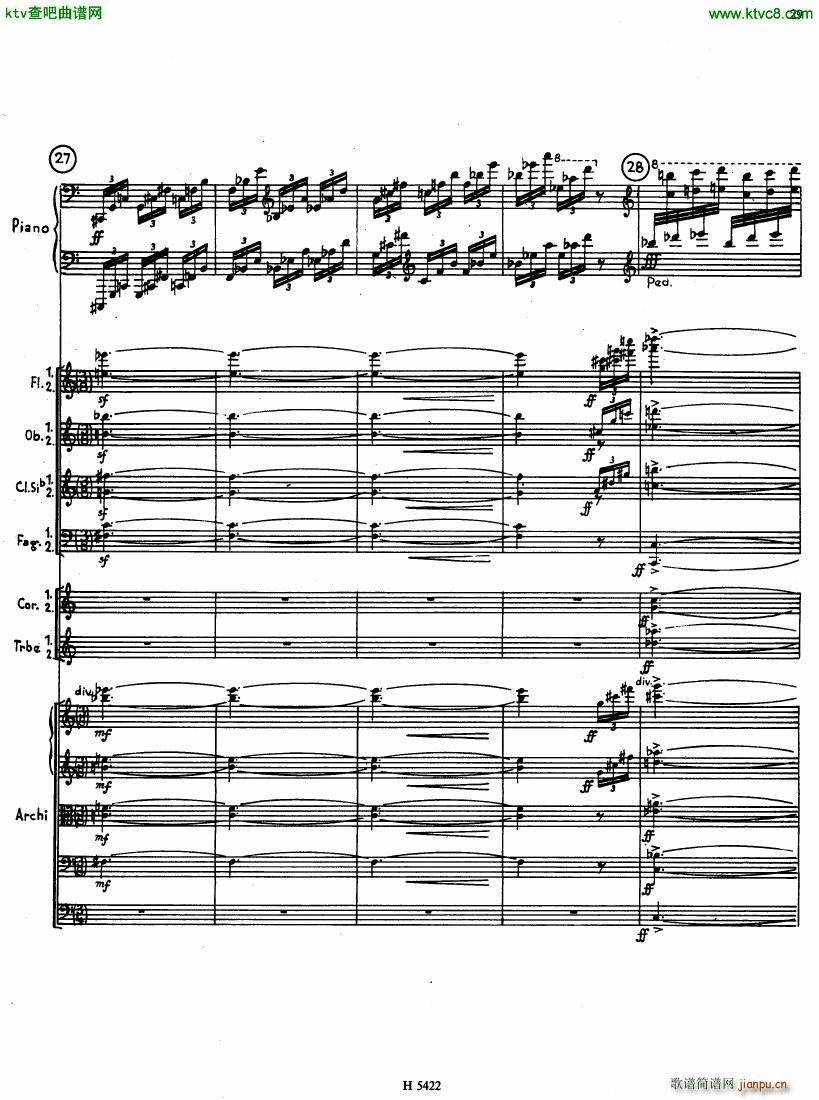 Fiser concerto da camera for piano full score(����V)27