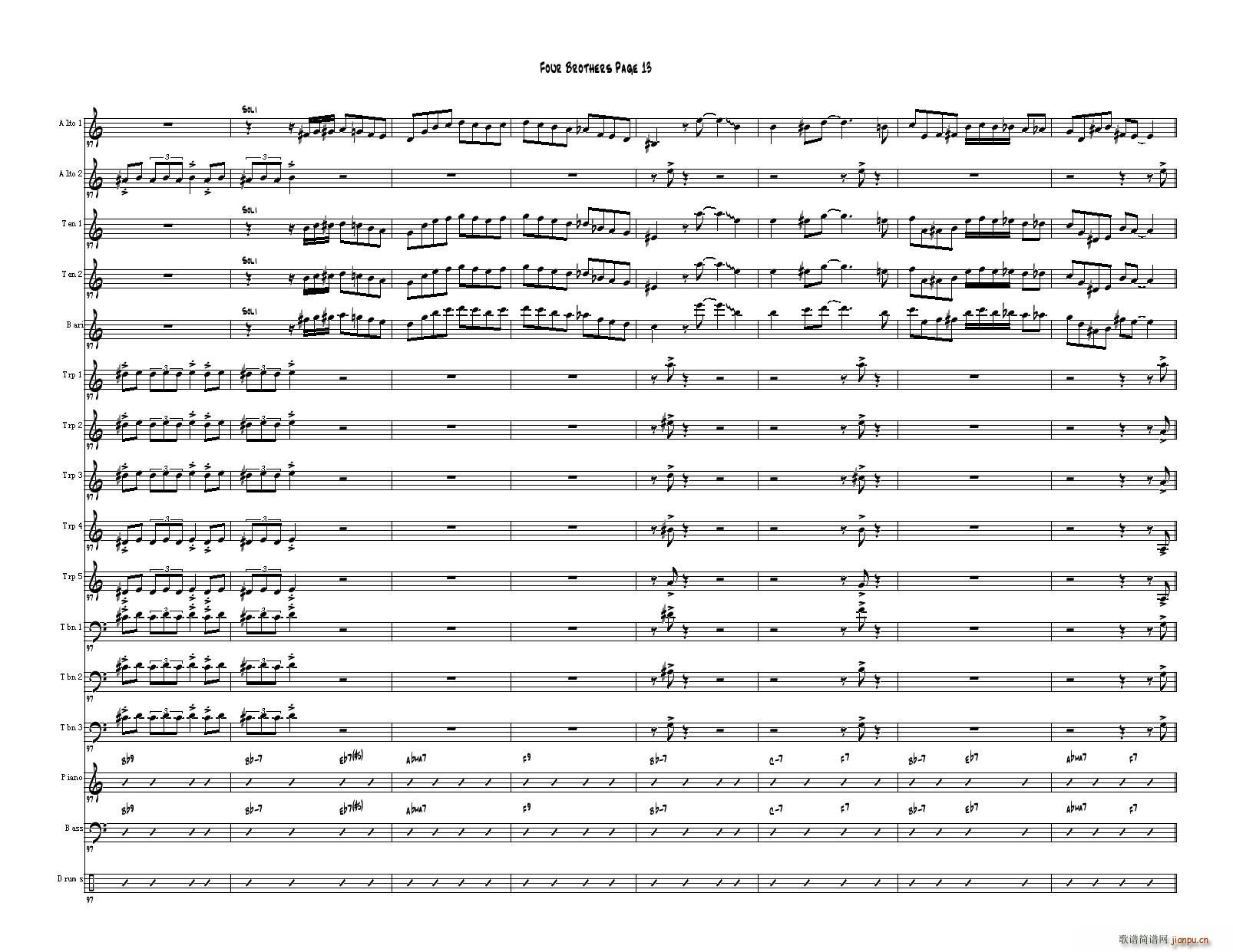 Four Brothers Big Band score(���V)13