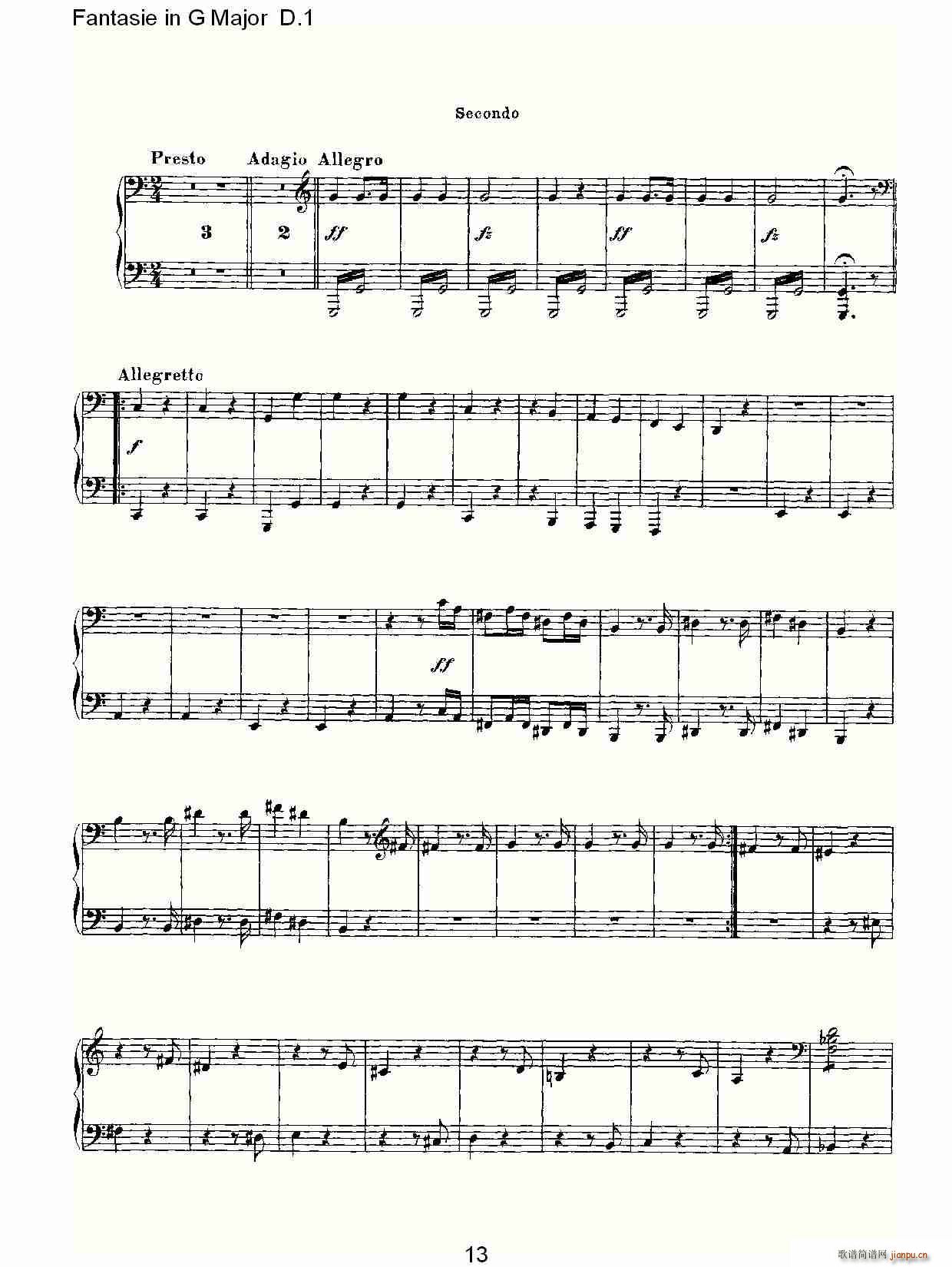 Fantasie in G Major D.1(ʮ�ּ�����)13