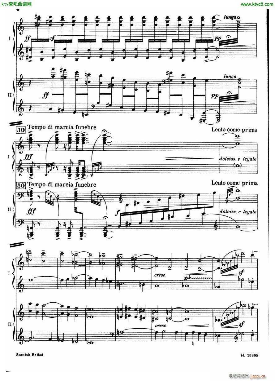 Britten Scottish Ballad op 26 arr for 2 pianos(����V)5