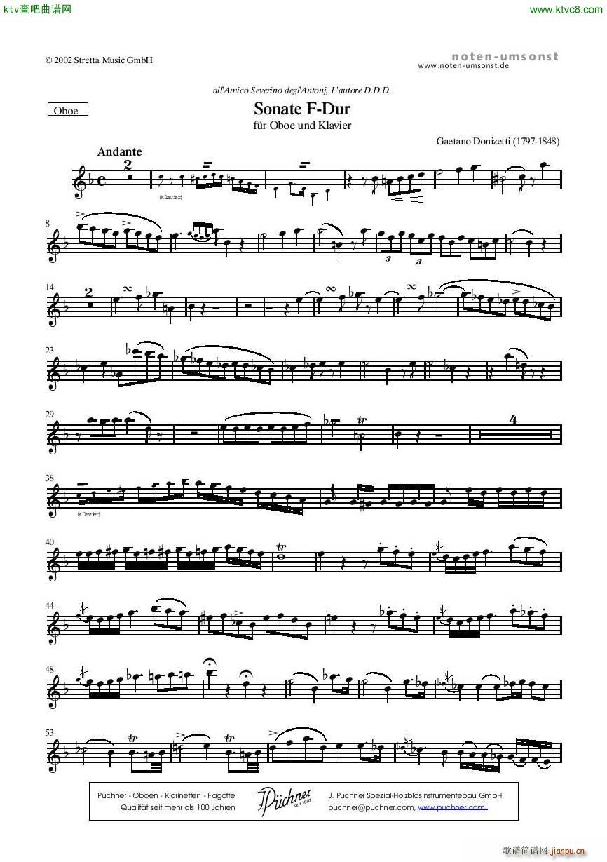 Donizetti Sonate Fdur Flute Piano(����V)21