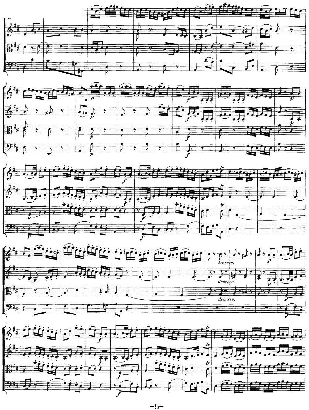 Mozart Quartet No 13 in D Minor K 173(���V)5