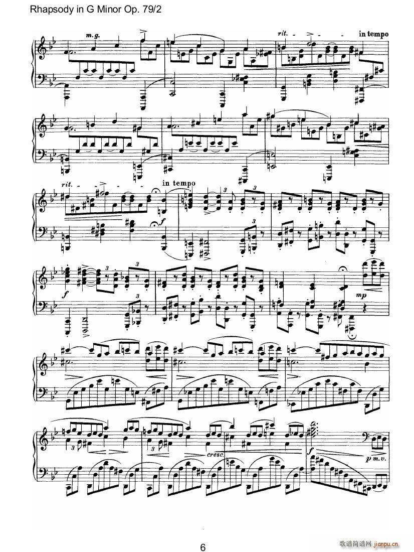 Brahms Rhapsody Op79 2(����V)6