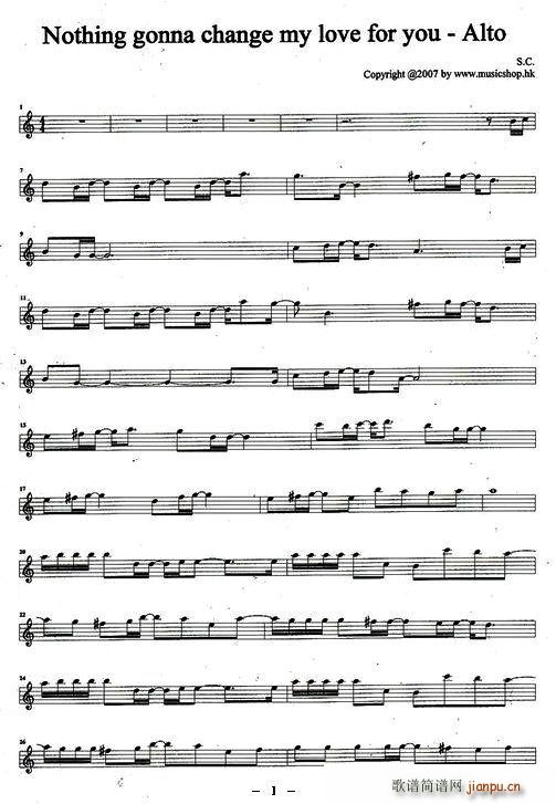 Nothing gonna chsbge my love for you - Alto(ʮ�ּ�����)1