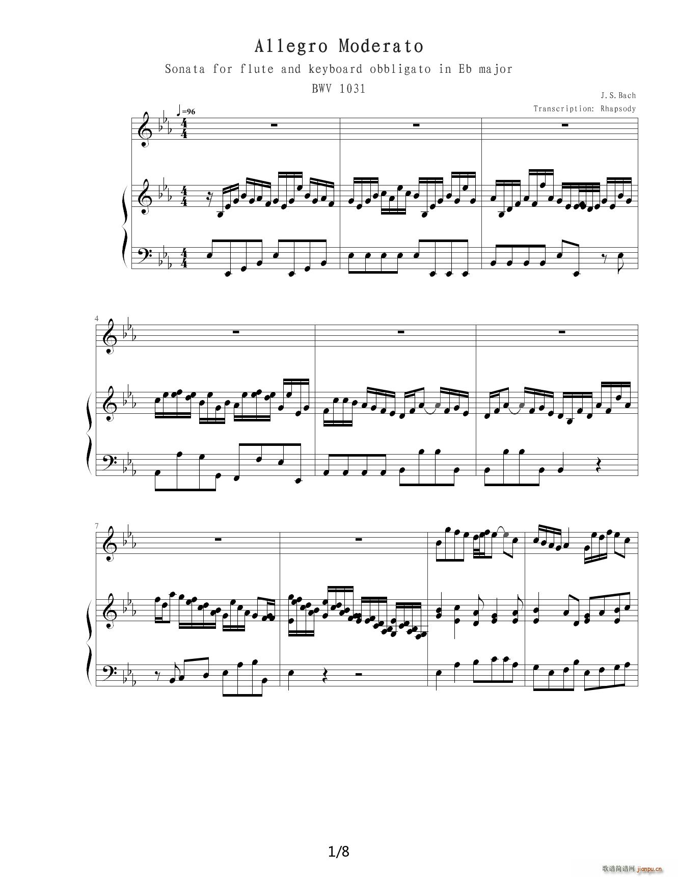 �ͺ�����I�مf(xi��)����BWV1031��һ��(l�� )�� ��E�{(����V)1