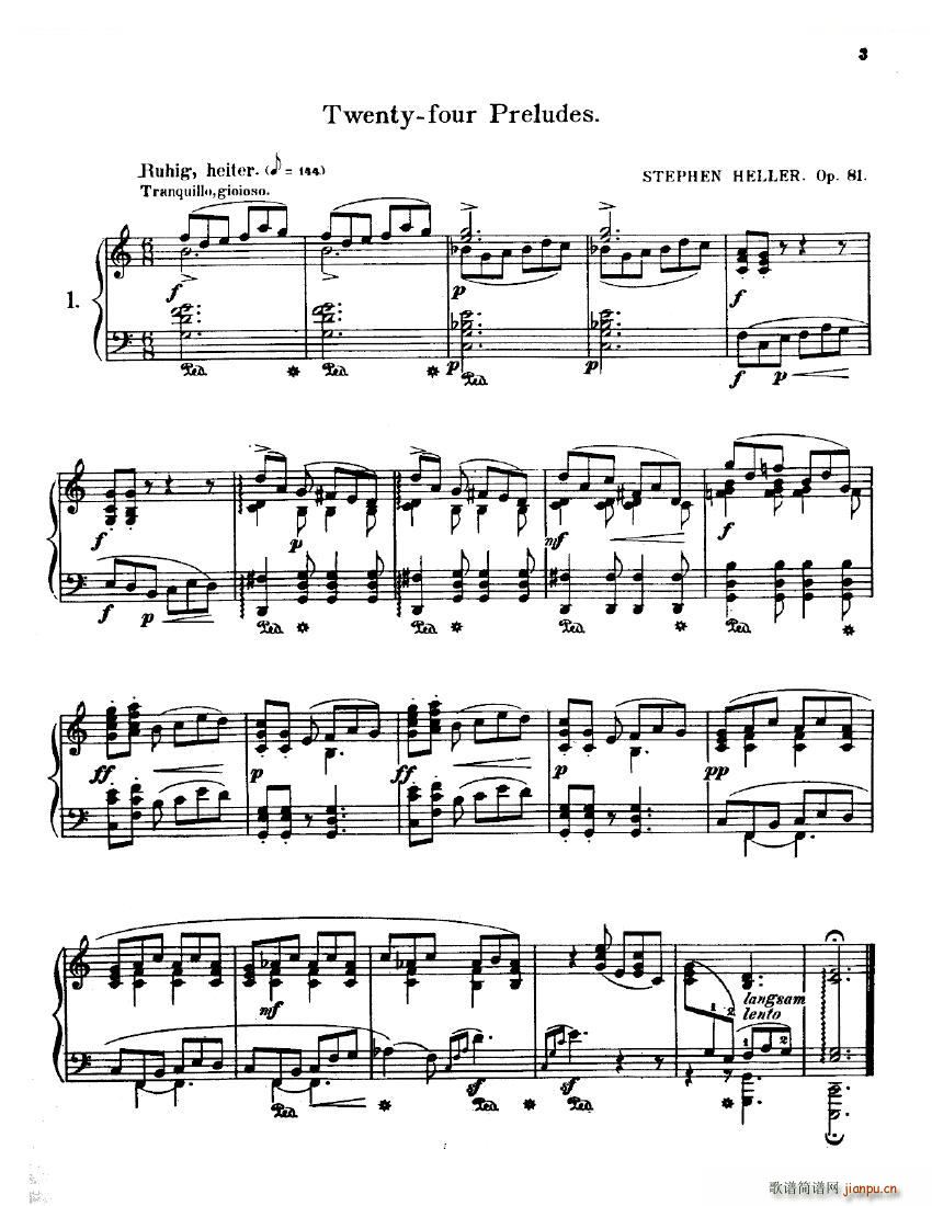 Heller 24 Preludes Op81 24 Preludes Op81(ʮ�ּ�����)1