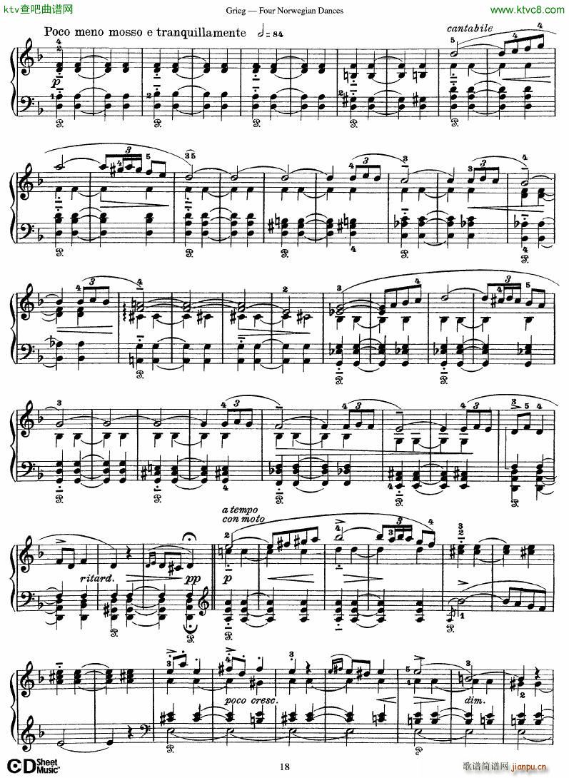 Grieg Four Norwegian Dances(����V)18