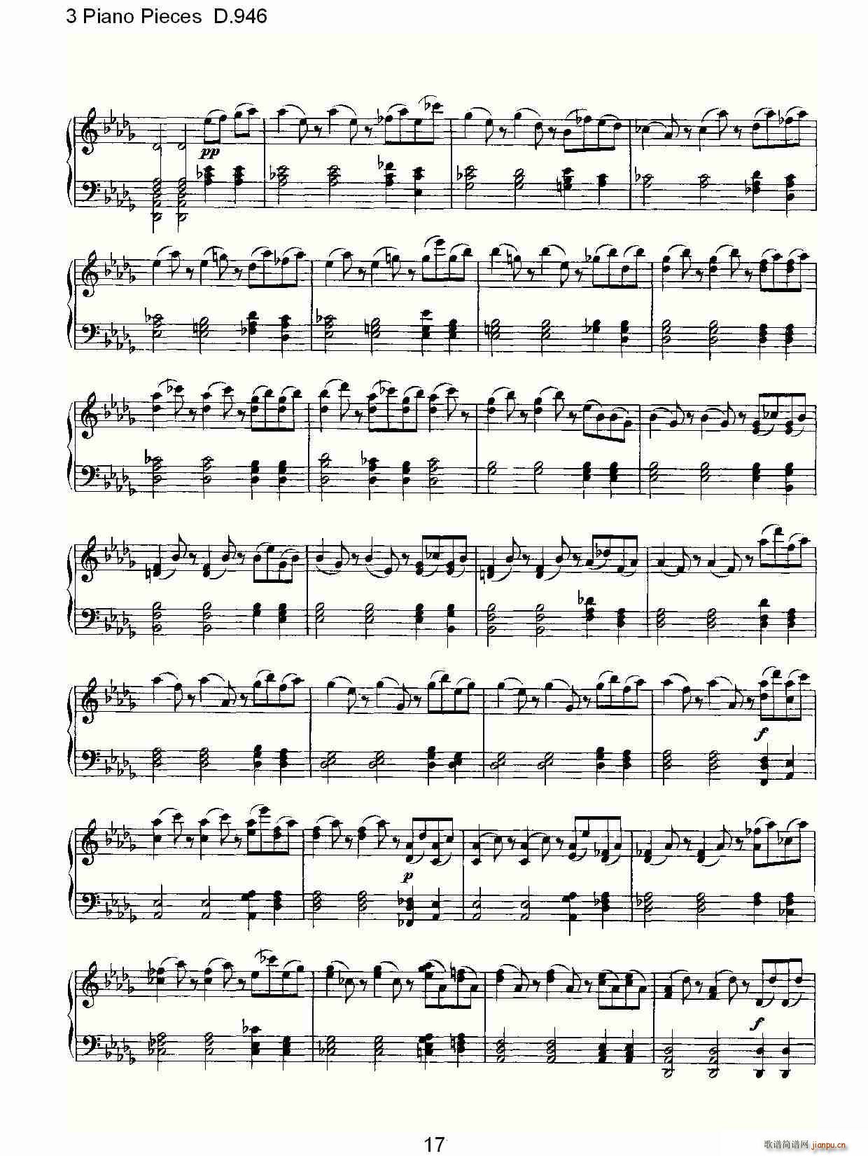 3 Piano Pieces D.946(����V)17