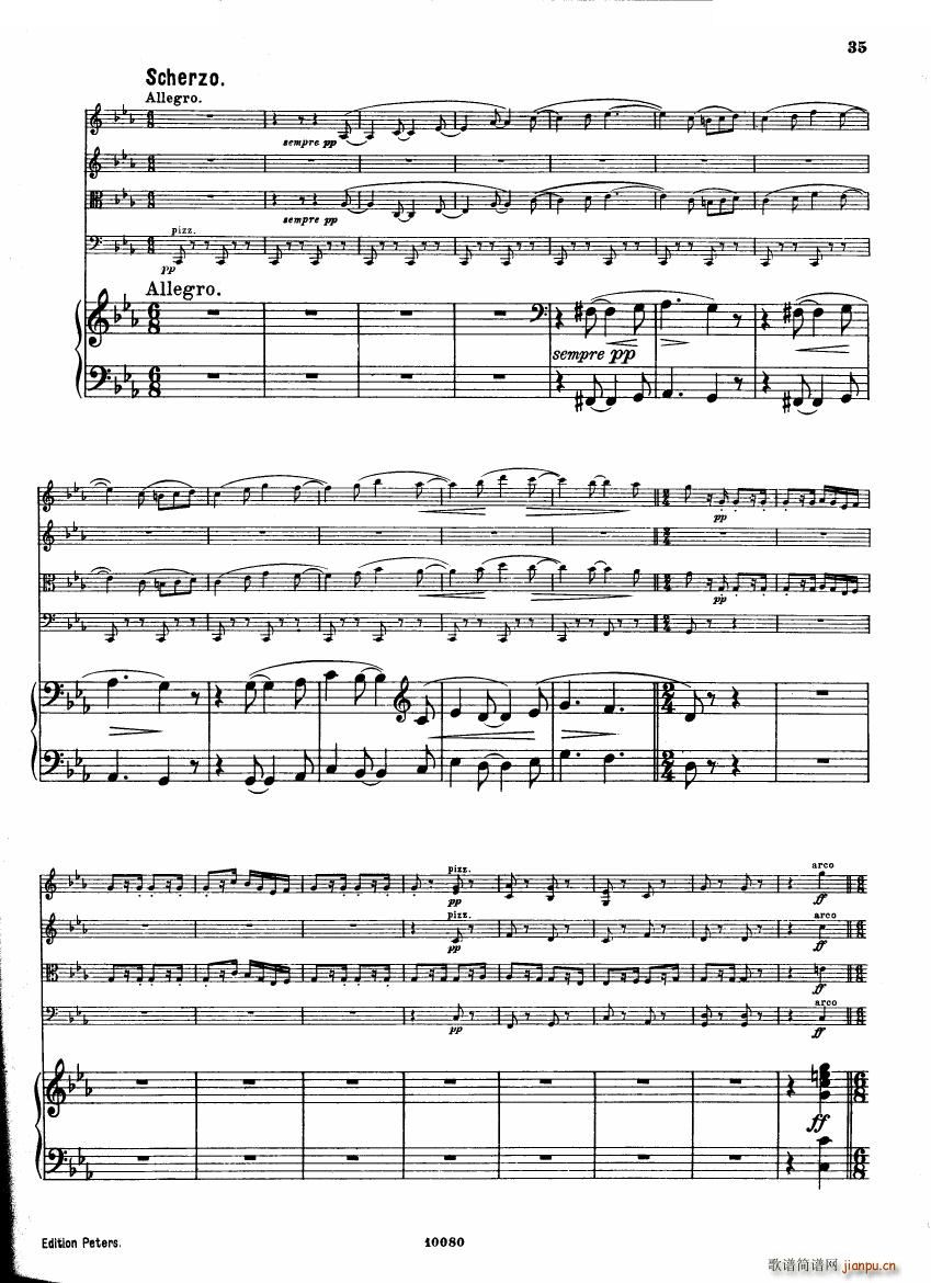 Brahms op 34 Piano Quintet f minor score һ(����V)34