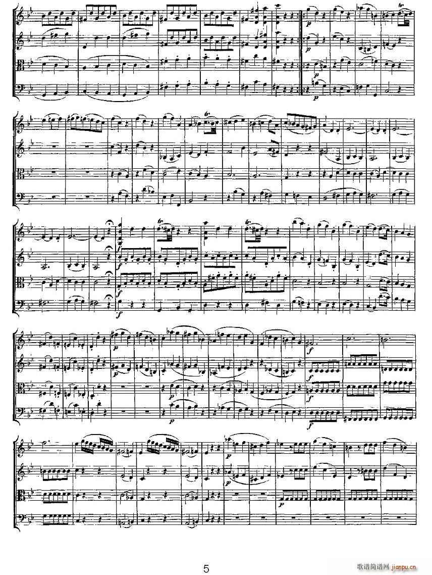 Quartet No 6 in Bb Major K 159 ��B���{�����Ҙ�(l�� )������(���V)5