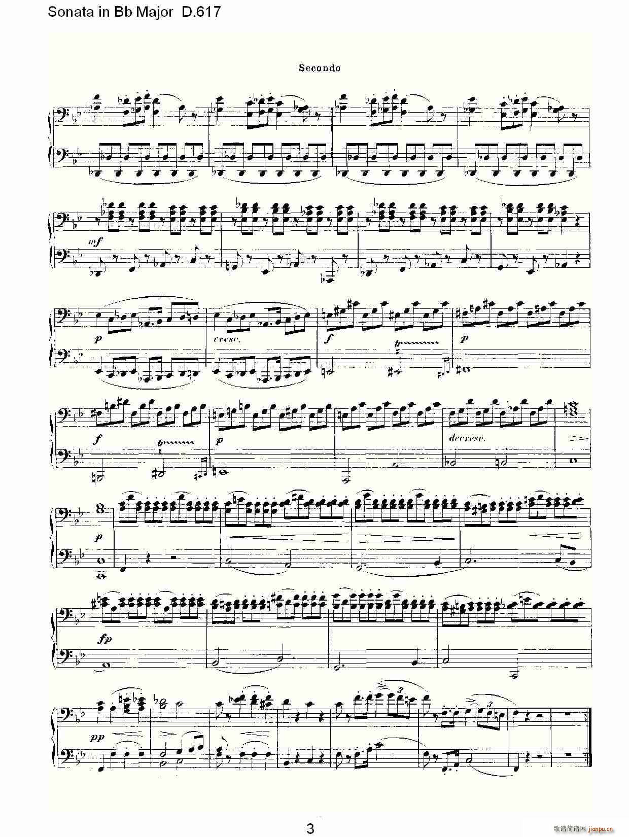 Sonata in Bb Major D.617(ʮ�ּ�����)3