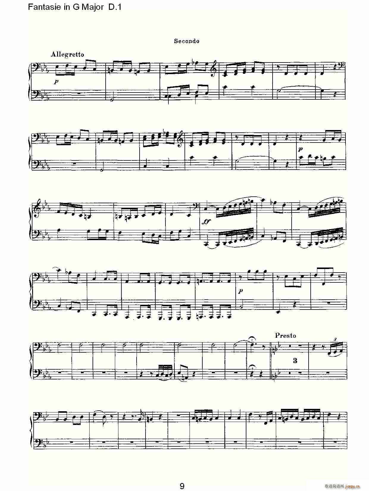 Fantasie in G Major D.1(ʮ�ּ�����)9