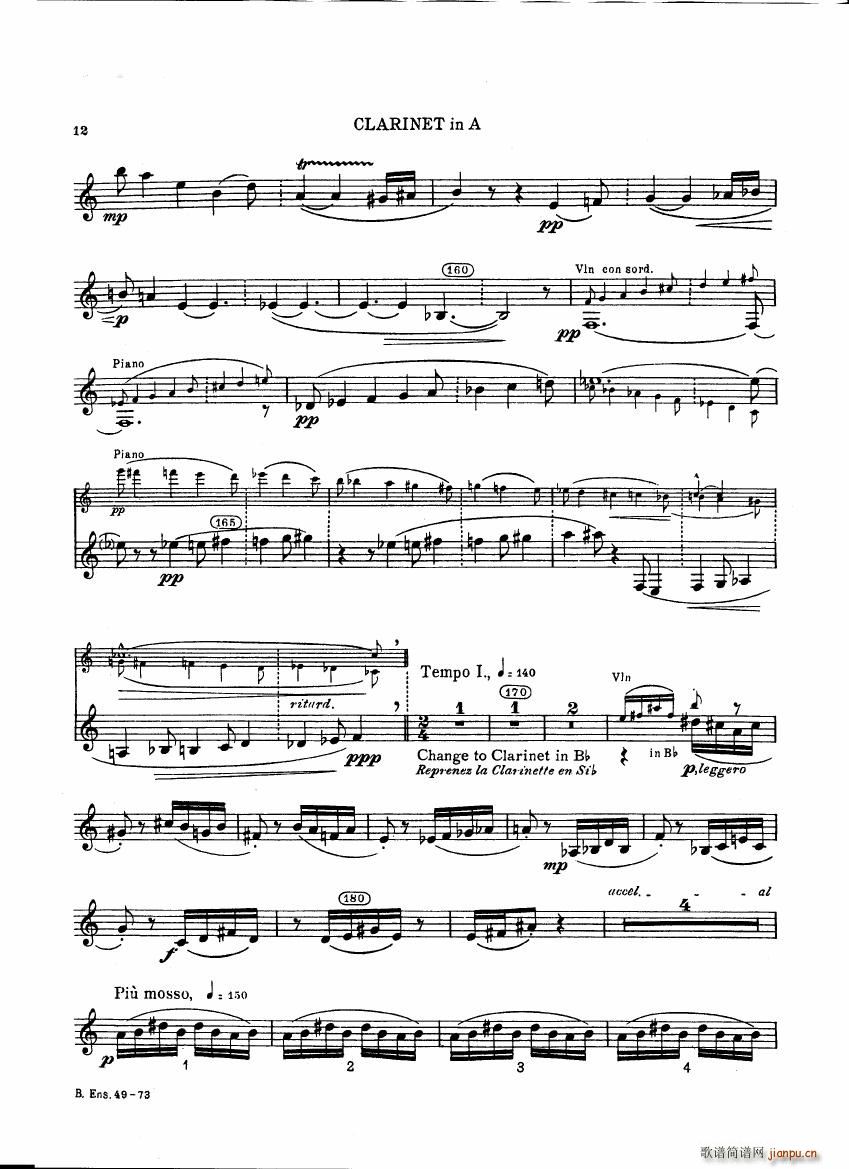 Bartok SZ 111 Contrasts clarinets A and Bb(����V)12