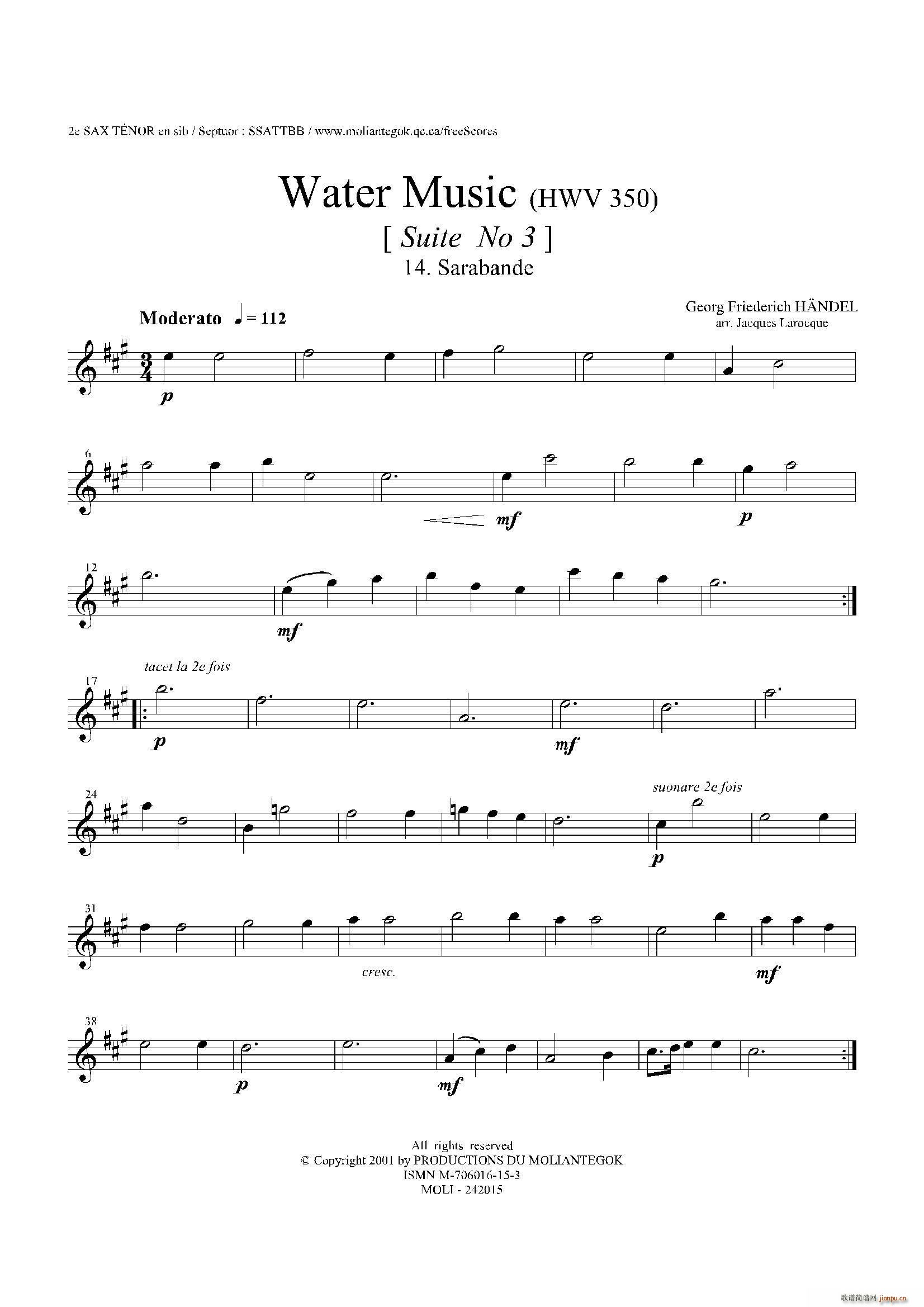 Water Music HWV 350 No 3 �ڶ��������_��˹(ʮ�ּ�����)1