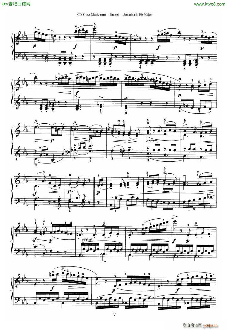 Dussek Sonatina in G Major(����V)36