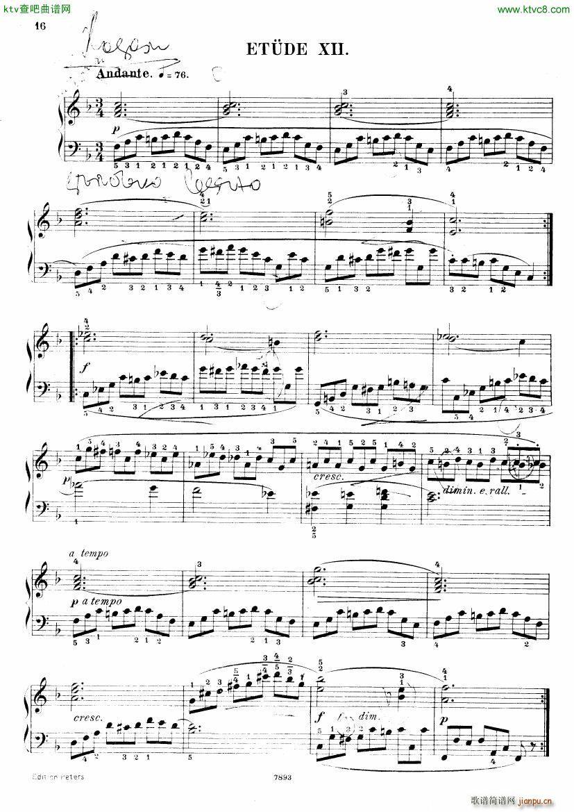 Henri Bertini 1798 1876 25 Easy Etudes Op 100(����V)17