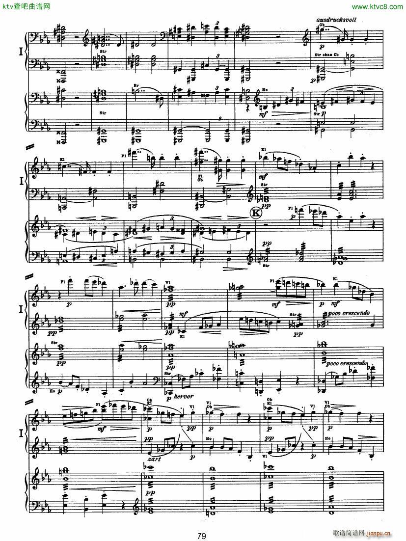 Bruckner Symphony No 4 4 hands arr ��(����V)13