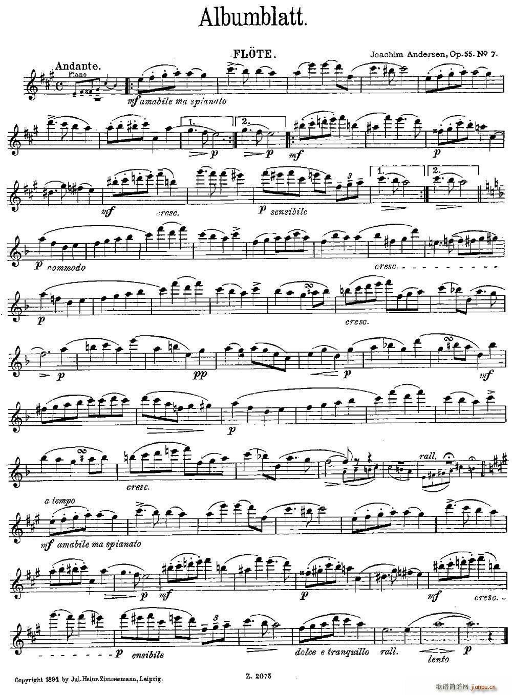 Albumblatt Op 55 No 7(�Ѻ��V)1